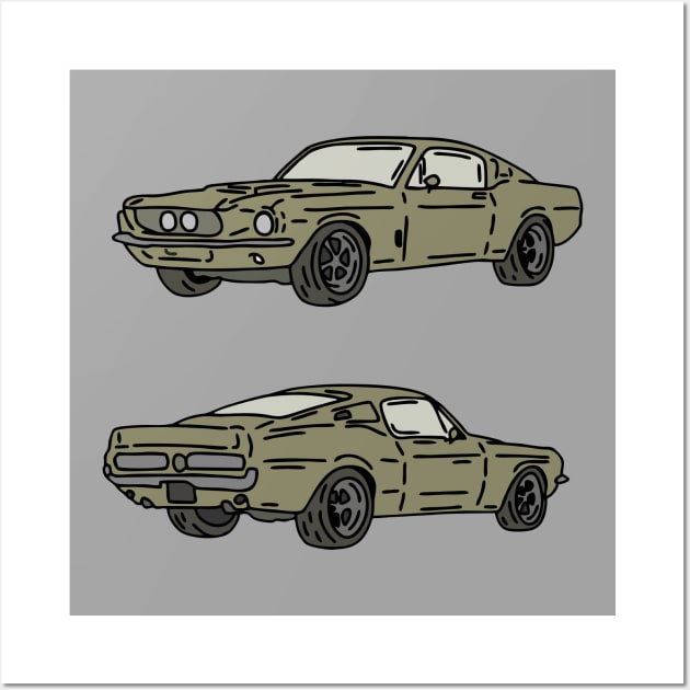 old muscle car Wall Art by fokaction